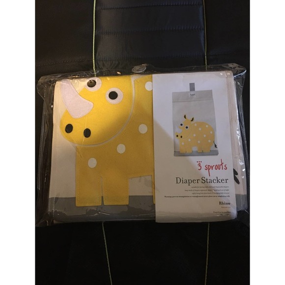 New (Open Package) 3 Three Sprouts Diaper Stacker Caddy-Beige Canvas - Picture 2 of 7